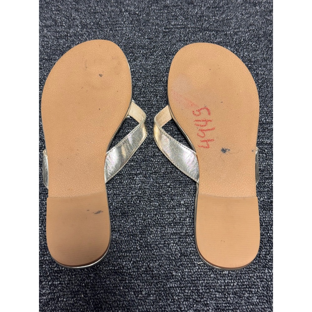 Jack Rogers Womens 8M Metallic Gold Whipstitch Rondelle Flat Flip Flop Sandals - Picture 6 of 10